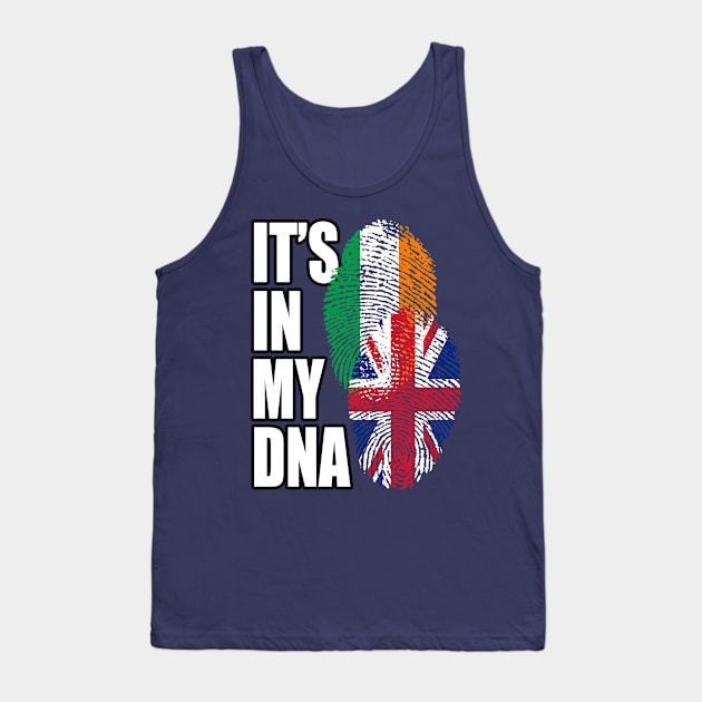 British And Irish Mix DNA Flag Heritage Gift Tank Top by Just Rep It!!